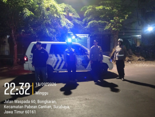 Polsek Pabean Cantikan Patroli Malam di Jalan Waspada, Antisipasi 3C dan Balap Liar