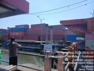 Polsek Asemrowo Pantau Rumah Pompa Air Balong 2, Pastikan Debit Air Normal