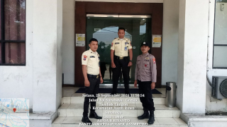 Polsek Asemrowo Patroli Objek Vital Panin Bank Tambak Langon, Antisipasi 3C