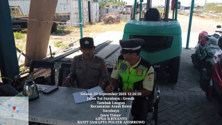 Polsek Asemrowo Patroli Objek Vital di Gudang PLN Tambak Langon, Antisipasi 3C