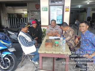 Polsek Krembangan Patroli dan Sambang Warga RW 6 Tambak Asri, Dorong Pengawasan Sekolah