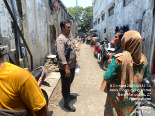Bhabinkamtibmas Wonokusumo Sambang Kamtibmas, Sampaikan Imbauan Antisipasi Curanmor