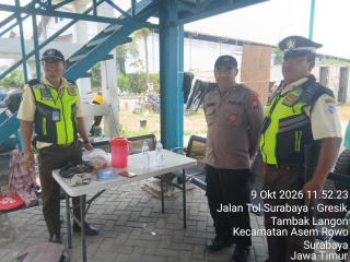 Polsek Asemrowo Patroli Objek Vital Gudang PLN Tambak Langon, Antisipasi 3C