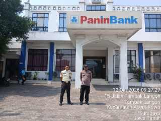 Polsek Asemrowo Patroli Objek Vital Bank Panin, Antisipasi Kerawanan 3C