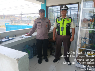 Polsek Asemrowo Patroli Objek Vital Gudang PLN Tambak Langon, Antisipasi 3C