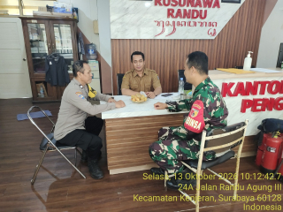 Bhabinkamtibmas Sidotopo Wetan Bersama Tiga Pilar Sambangi Rusun Randu, Imbau Warga Waspadai Curanmor