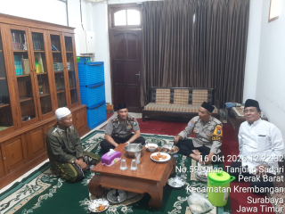 Bhabinkamtibmas Perak Barat Dampingi Kasat Binmas Sambang Kamtibmas di Masjid Al Ikhlas