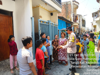 Bhabinkamtibmas Tanah Kali Kedinding Sambangi Warga, Ingatkan Pentingnya Mematikan Kompor Sebelum Keluar Rumah