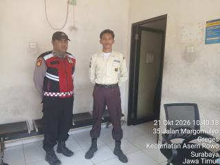 Polsek Asemrowo Patroli Pergudangan Margomulyo, Imbau Petugas Keamanan Waspadai 3C