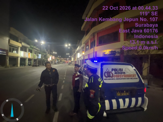 Polsek Pabean Cantikan Patroli di Jalan Kembang Jepun, Antisipasi Kejahatan 3C
