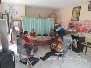 Bhabinkamtibmas Krembangan Utara Koordinasi dengan Ketua RT dan RW, Antisipasi Pencurian Motor