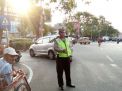 Polsek Pabean Cantikan Atur Lalu Lintas Sore di Jalan Bunguran