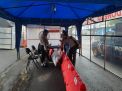 Polres Tanjung Perak Lakukan Pengecekan Suhu Badan & Penyemprotan Disinfektan Untuk Tamu & Personil