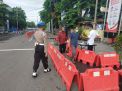 Urkes Polres Tanjung Perak Lakukan Pengecekan Suhu Badan di Pintu Masuk Mapolres