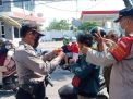 Polsek Kenjeran Gelar Penertiban Masker Bersama Instansi Samping di Jalan Kyai Tambak Deres