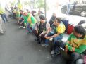 Satsabhara Polres Tanjung Perak Patroli Pelabuhan GSN, Sampaikan Pesan Keselamatan Ke Pekerja Portir