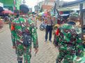 Polsek Krembangan & Koramil Laksanakan Operasi Masker di Pasar Kalianak