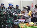 Kapolres Tanjung Perak Bersama PJU Beri Ucapan Dirgahayu TNI Ke-75 Secara Maraton