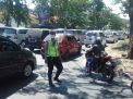 Unit Lantas Polsek Pabean Cantikan Urai Kemacetan di Jalan Bunguran