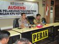 Kapolres Tanjung Perak Bersama PJU Gelar Pertemuan Dengan Komisioner KPU