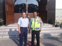 Polsek Krembangan Lakukan Pengamanan Kebaktian Minggu