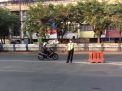 Polsek Pabean Cantikan Atur Lalu Lintas Pagi di Jalan Stasiun Kota