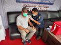 Polsek Pabean Cantikan Gelar Vaksinasi Booster di Jalan Bunguran