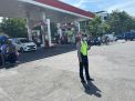 Polsek Pabean Cantikan Lakukan Patroli di SPBU Sisingamaraja, Sampaikan Himbauan Waspada 3C