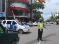Polsek Pabean Cantikan Lakukan Pemantauan Arus Lalu Lintas Sore di Jalan Kembang Jepun, Antisipasi Adanya Tindak 3C