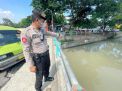 Polsek Pabean Cantikan Lakukan Pemeriksaan Ketinggian Debit Air Sungai, Waspada Adanya Potensi Banjir