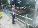 Polsek Pabean Cantikan Pantau Ketinggian Debit Air Sungai Kalimas, Terpantau Masih Dalam Batas Normal