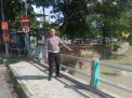 Polsek Pabean Cantikan Pantau Ketinggian Debit Air Sungai Kalimas Waspada Adanya Kenaikan