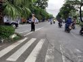 Polsek Krembangan Laksanakan Patroli Arus Lalu Lintas di Simpang Mbah Ratu, Antisipasi Kemacetan