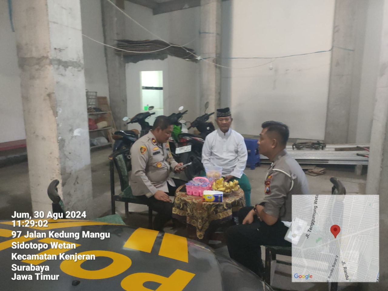 Kapolsek Kenjeran Laksanakan Silaturahmi dan Patroli di Masjid Baitut Tammimi