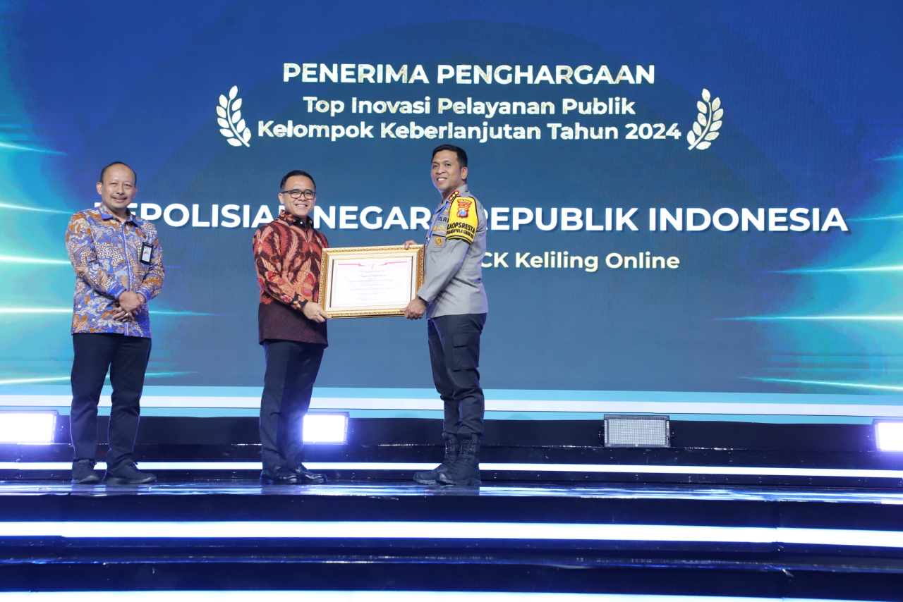 Polresta Sidoarjo Raih Top Inovasi Pelayanan Publik Kelompok Keberlanjutan Tahun 2024