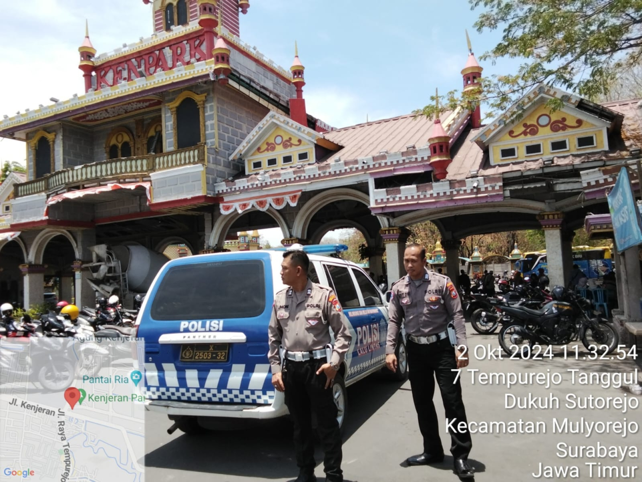 Patroli Harkamtibmas di Kenjeran Park oleh Polsek Kenjeran