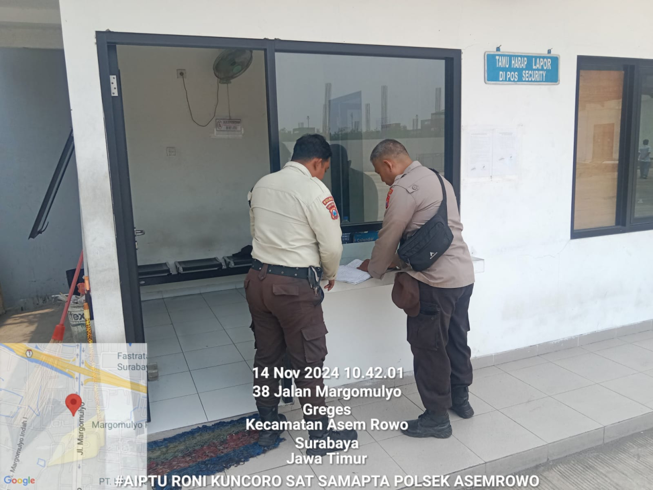 Polsek Asemrowo Laksanakan Patroli Dialogis di Jalan Margomulyo, Antisipasi Keamanan