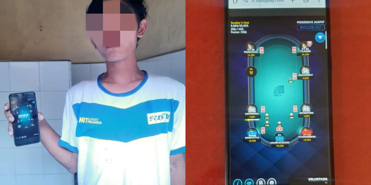 Polsek Semampir Amankan seorang Penjaga Warkop Main Judi Online.