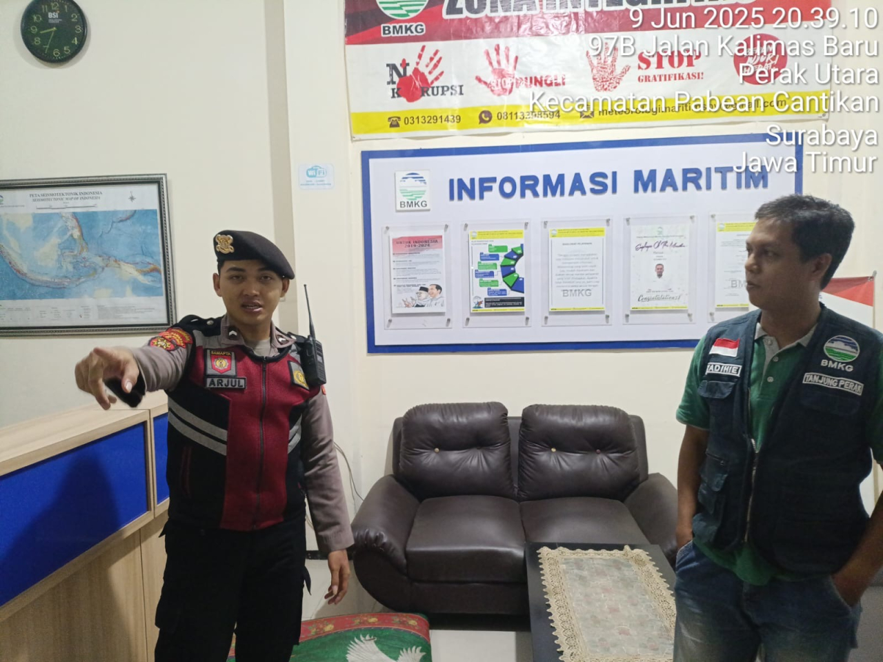 Waspadai Potensi Banjir Rob, Polres Pelabuhan Tanjung Perak dan BMKG Kolaborasi Perketat Pemantauan Pesisir Surabaya