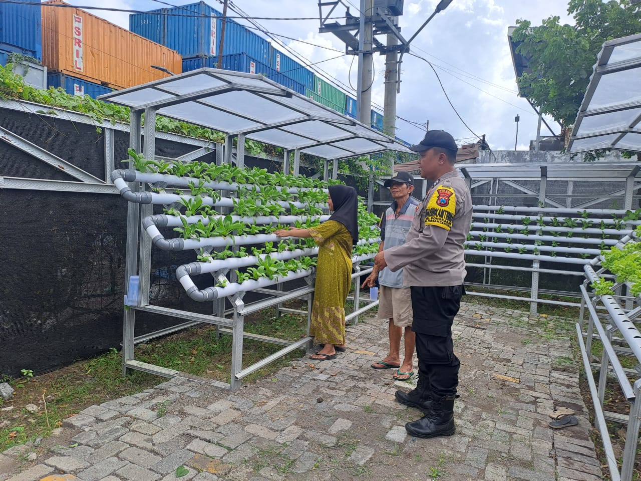 Bhabinkamtibmas Gelar Pembinaan Program Ketahanan Pangan di Lahan Hidroponik