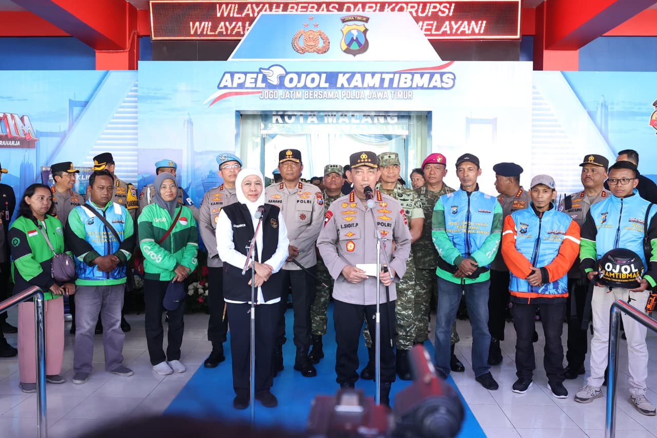 Kapolri Apresiasi Sinergi Polda Jatim dan Komunitas Ojol dalam Apel Kamtibmas “Jogo Jatim”