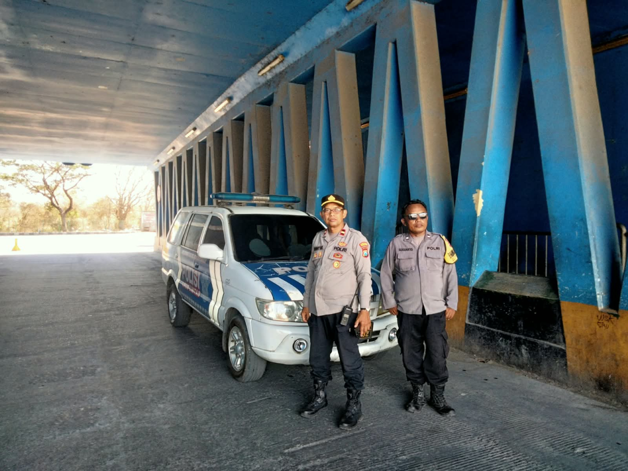 Polsek Kenjeran Patroli Underpass Suramadu, Antisipasi Balap Liar dan 3C