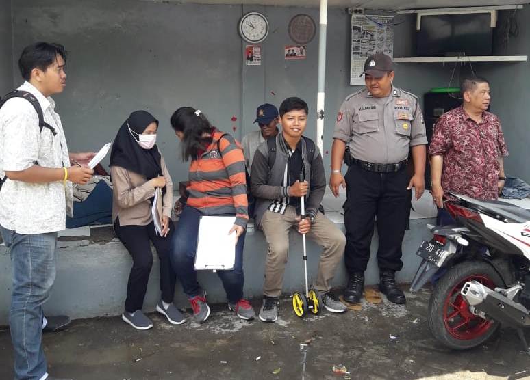 Babinkamtibmas Ujung Kawal Pelaksanaan Pengukuran Tanah