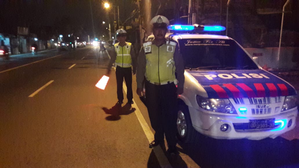 Polsek Krembangan Patroli Antisipasi Balap Motor Liar