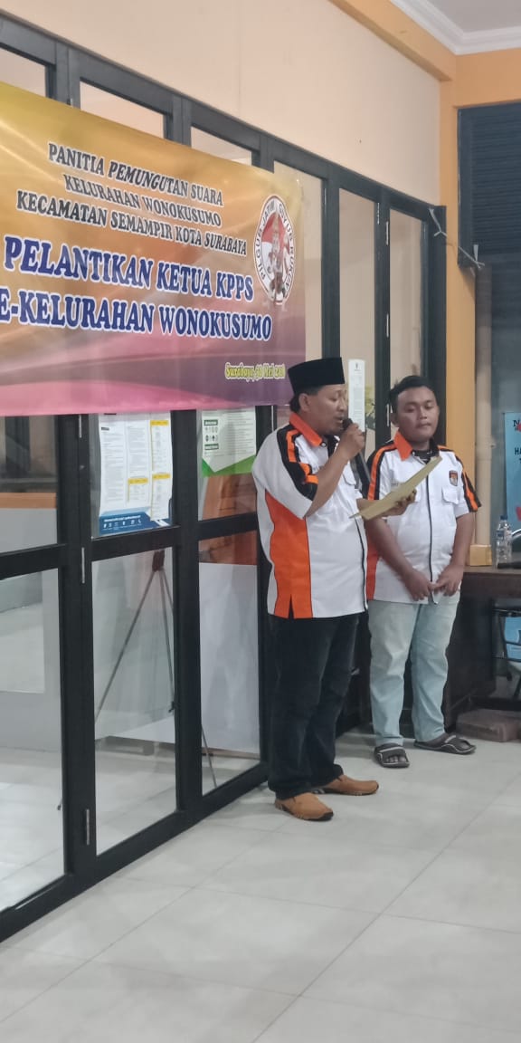 Polsek Semampir Ikut Amankan Pelantikan Ketua KPPS