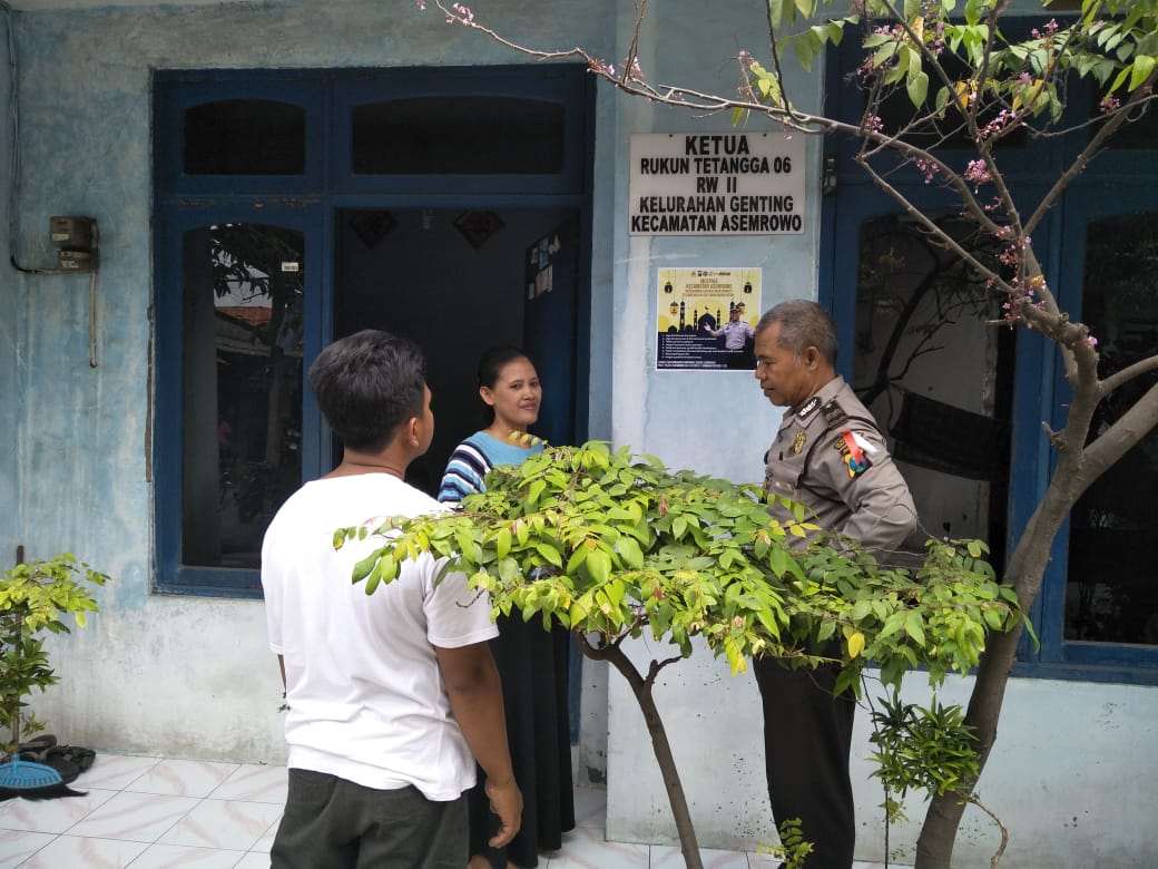 Polsek Asemrowo Beri Himbauan Antisipasi Kejahatan
