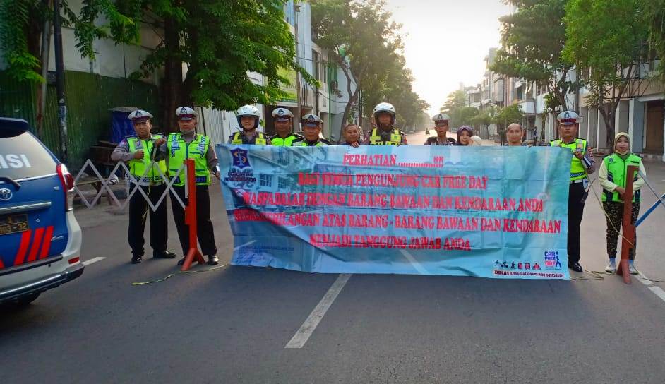 Satlantas Polres Tanjung Perak Pam Kegiatan Car Free Day