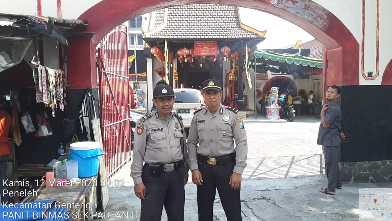 Polsek Pabean Cantikan Lakukan Pengamanan Klenteng, Cegah Aksi 3C