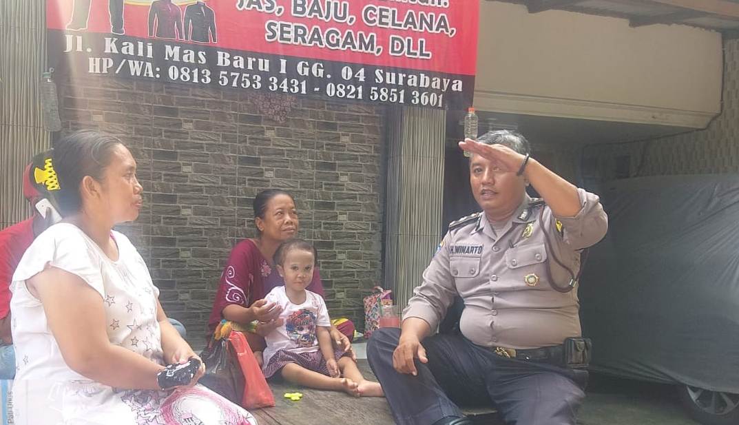 Babinkamtibmas Perak Utara Sosialisasikan Pencegahan Virus Corona Ke Warga Kalimas Baru