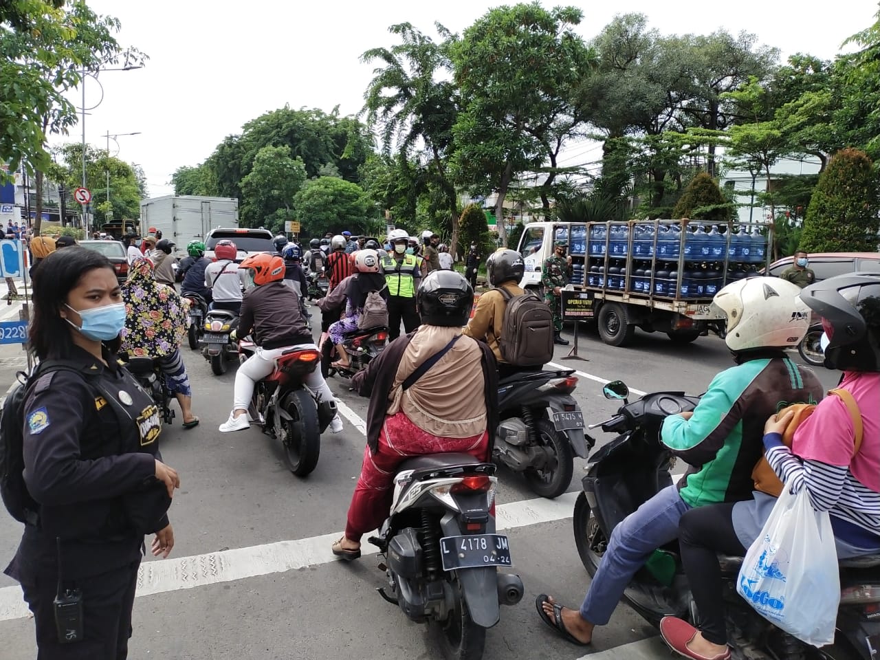 Polres Tanjung Perak Gelar Operasi Yustisi PPKM Gabungan Bersama Instansi Samping